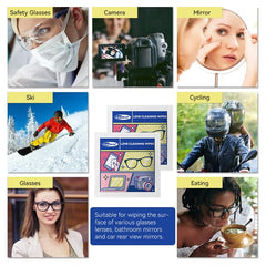 Lens and screen wipes suitable for glasses and devices