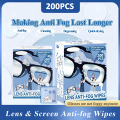 Wipes cleaning glasses, sunglasses and camera lenses