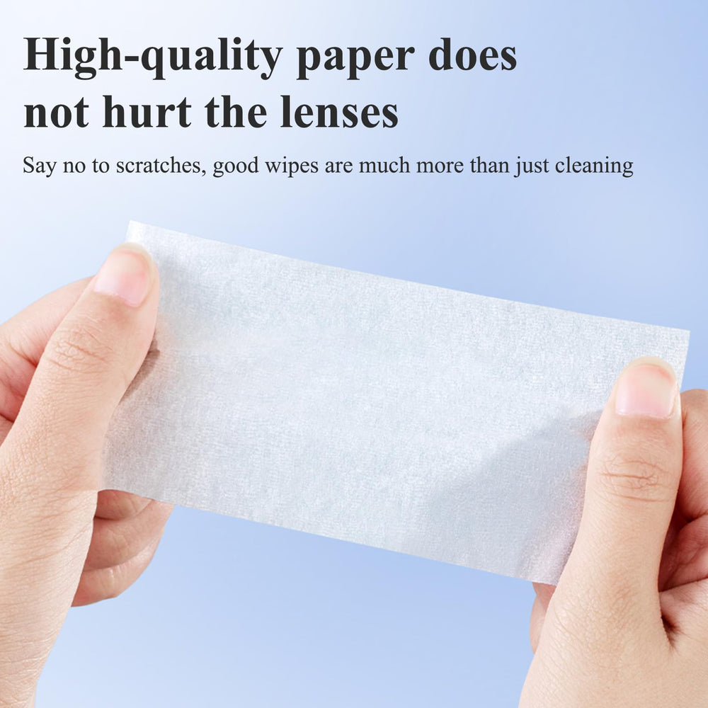 Clear lenses after using glass cleaning wipe