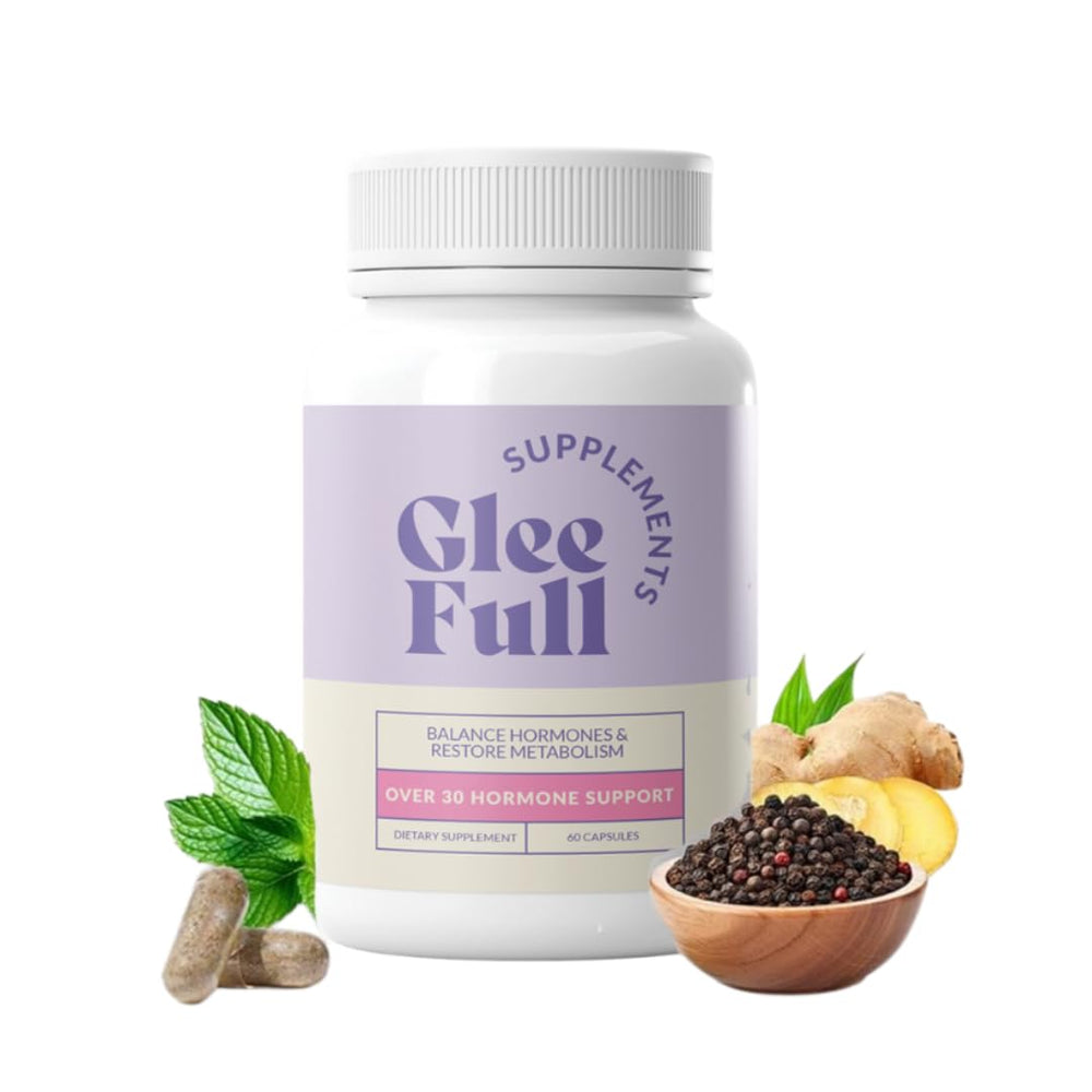 gleefull-sups-over-30-hormone-support-ashwagandha evokes adaptogenic calm for busy days