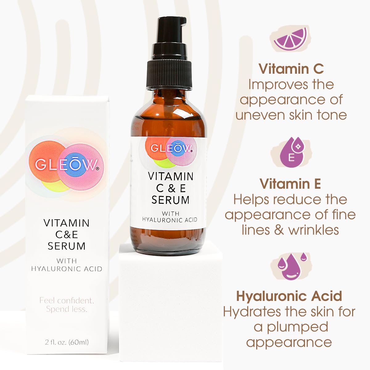 GLEOW Vitamin C Serum on clean skin during morning routine