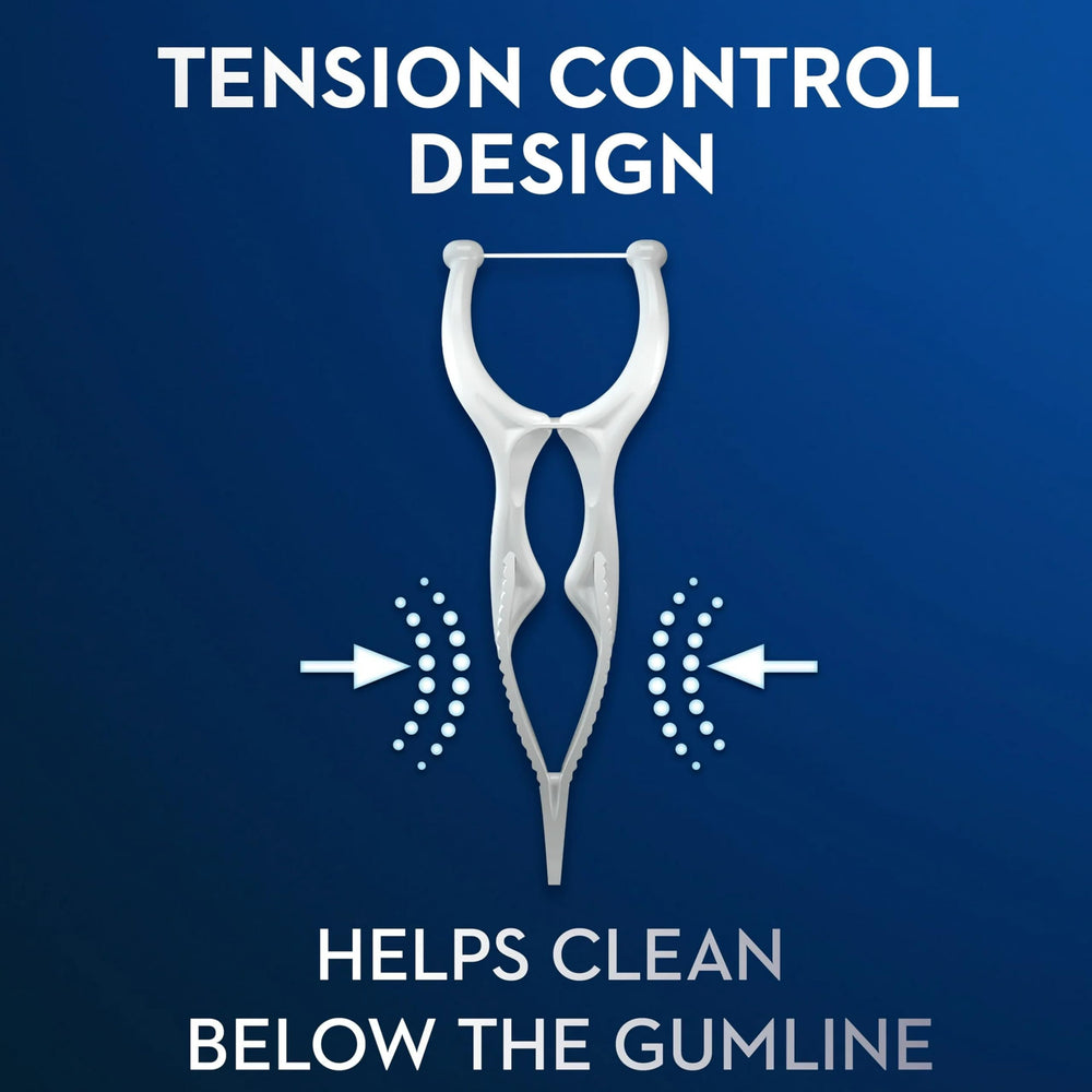 Patented Tension Control Design on Glide Pro-Health Floss Pick