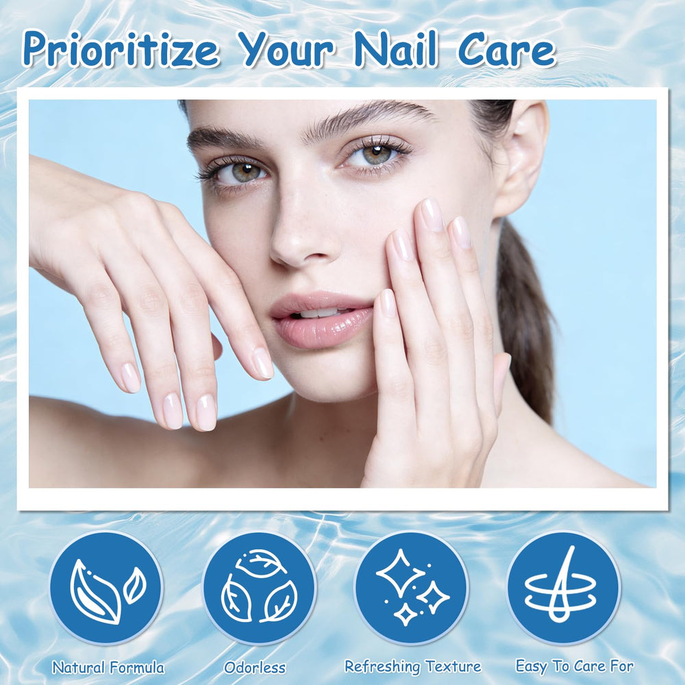Glimmerella Nail Care Serum nails close-up showing moisture.