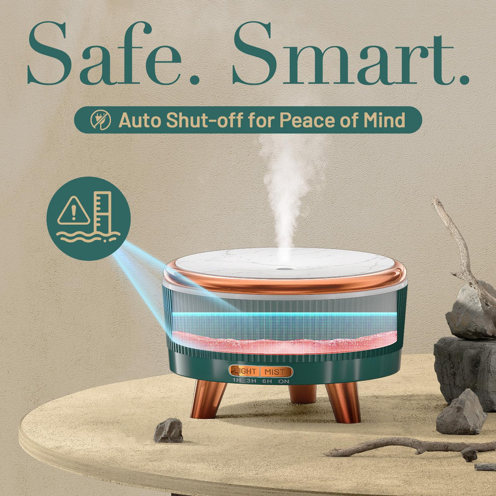 Gliship 500ml diffuser marble-texture design complements contemporary décor.