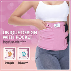 Front zip pocket for adding an extra heating pad