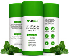GloBoid Nano Hydroxyapatite toothpaste tablets in a glass jar (mint) - hero image