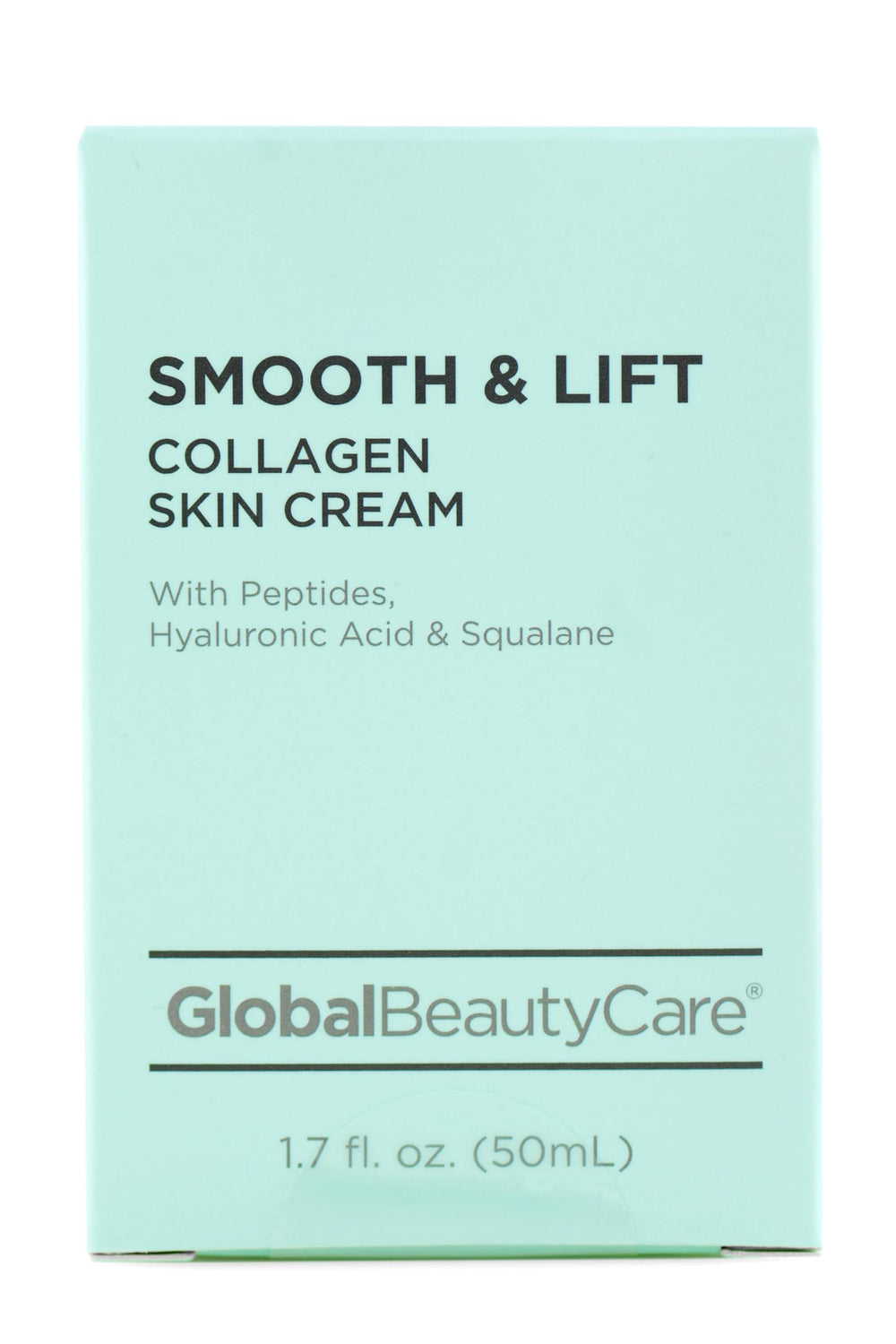 Global Beauty Care Smooth & Lift Collagen Cream bottle for daily hydration.