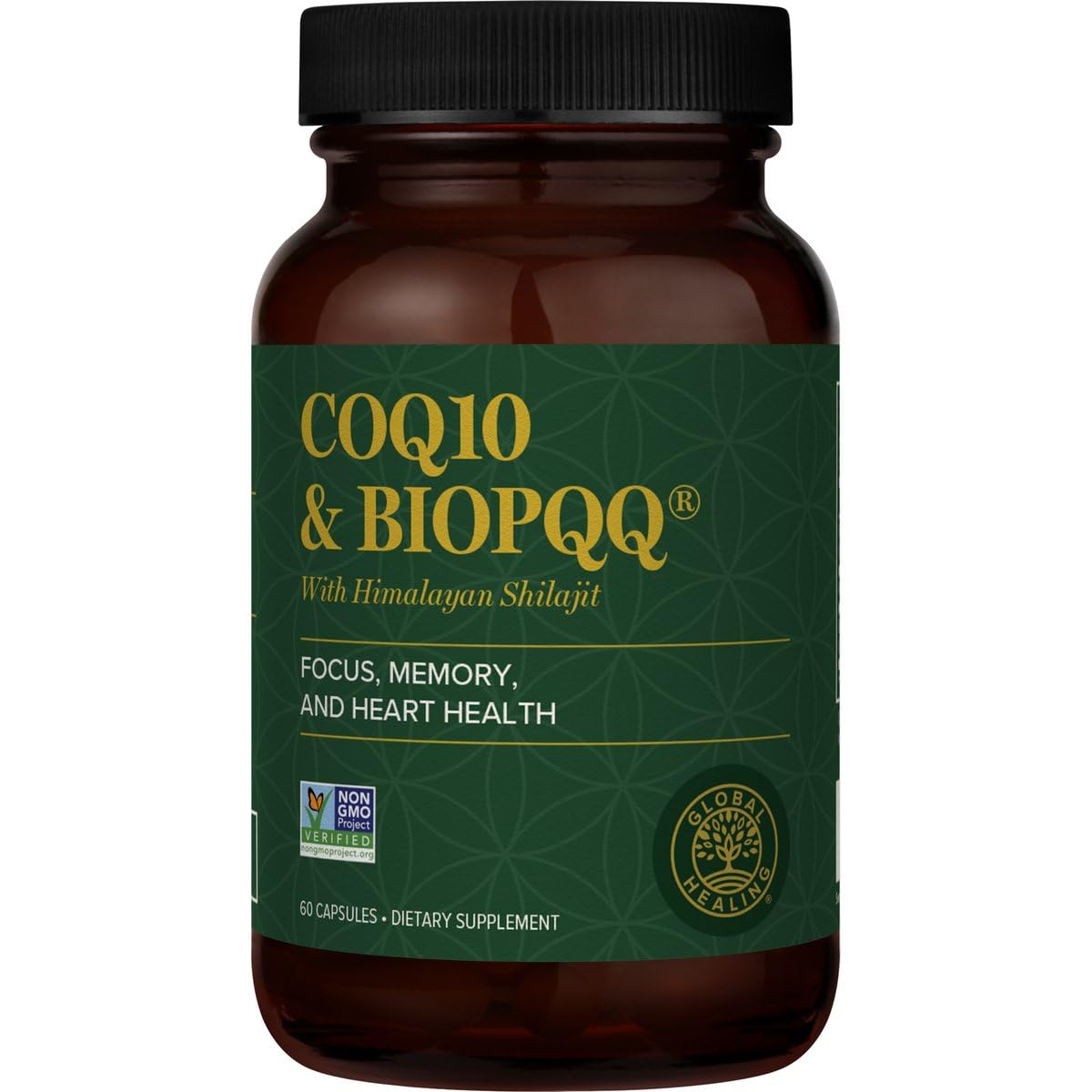 Global Healing Center CoQ10 and BioPQQ with Shilajit bottle hero image