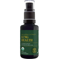 Global Healing Center Lung Health spray bottle ready for on-the-go mucus relief.