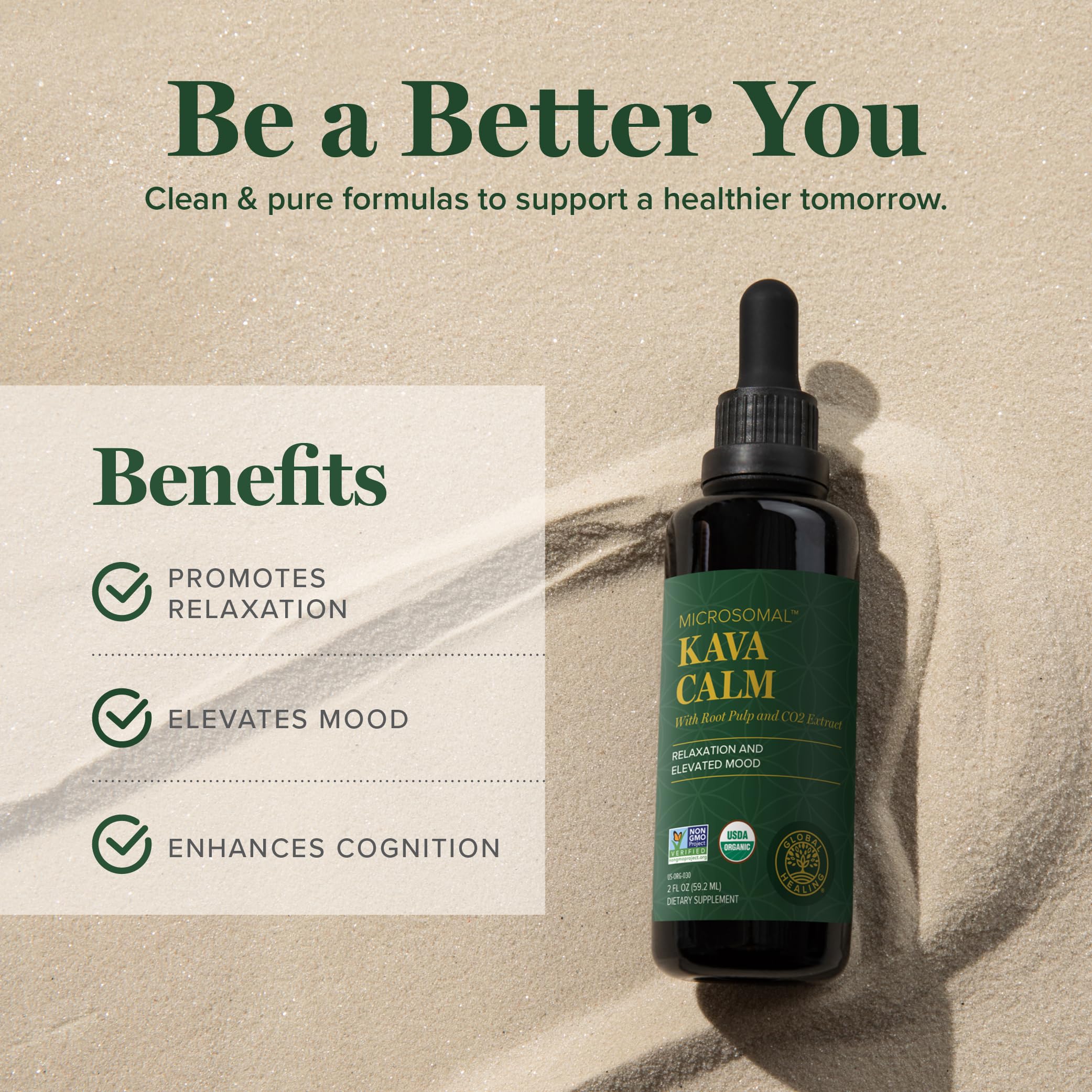 Bacopa extract and organic ingredients with kava