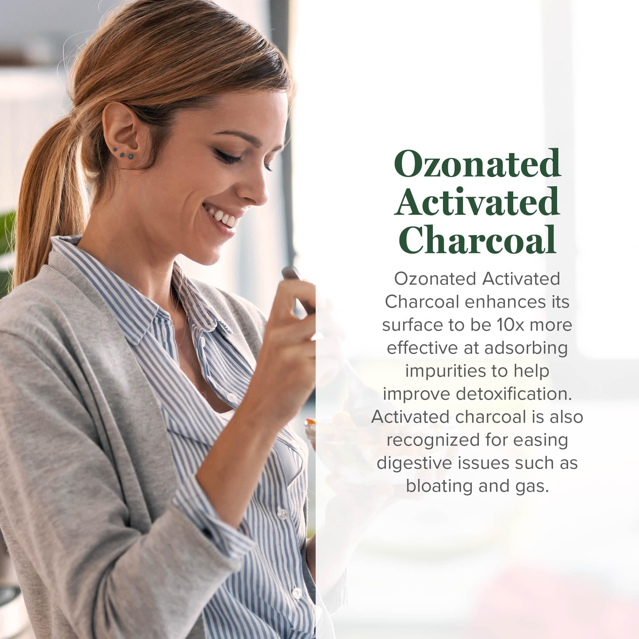 Bottle and label of Ozonated Activated Charcoal Powder - product image 3