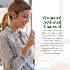 Bottle and label of Ozonated Activated Charcoal Powder - product image 3