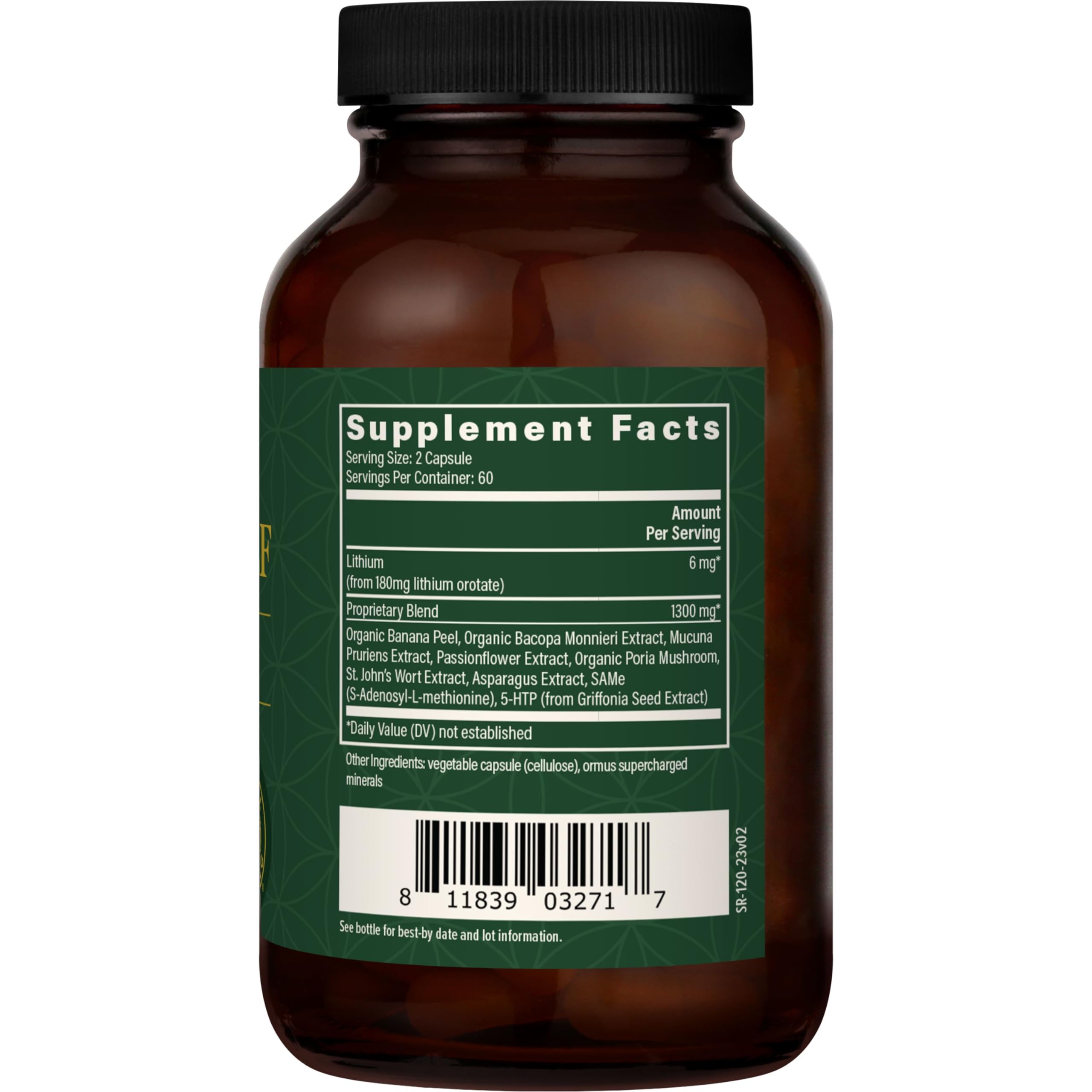 SAMe and Lithium Orotate capsules close-up