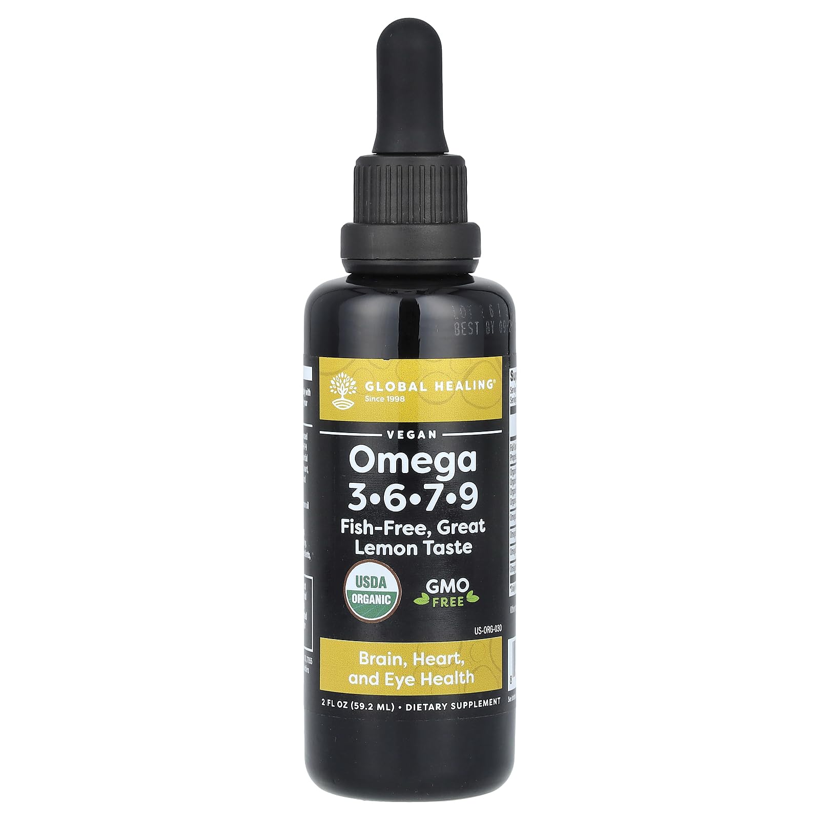 Global Healing Omega 3-6-7-9 Seaberry CO2 Extract bottle - 2 fl oz