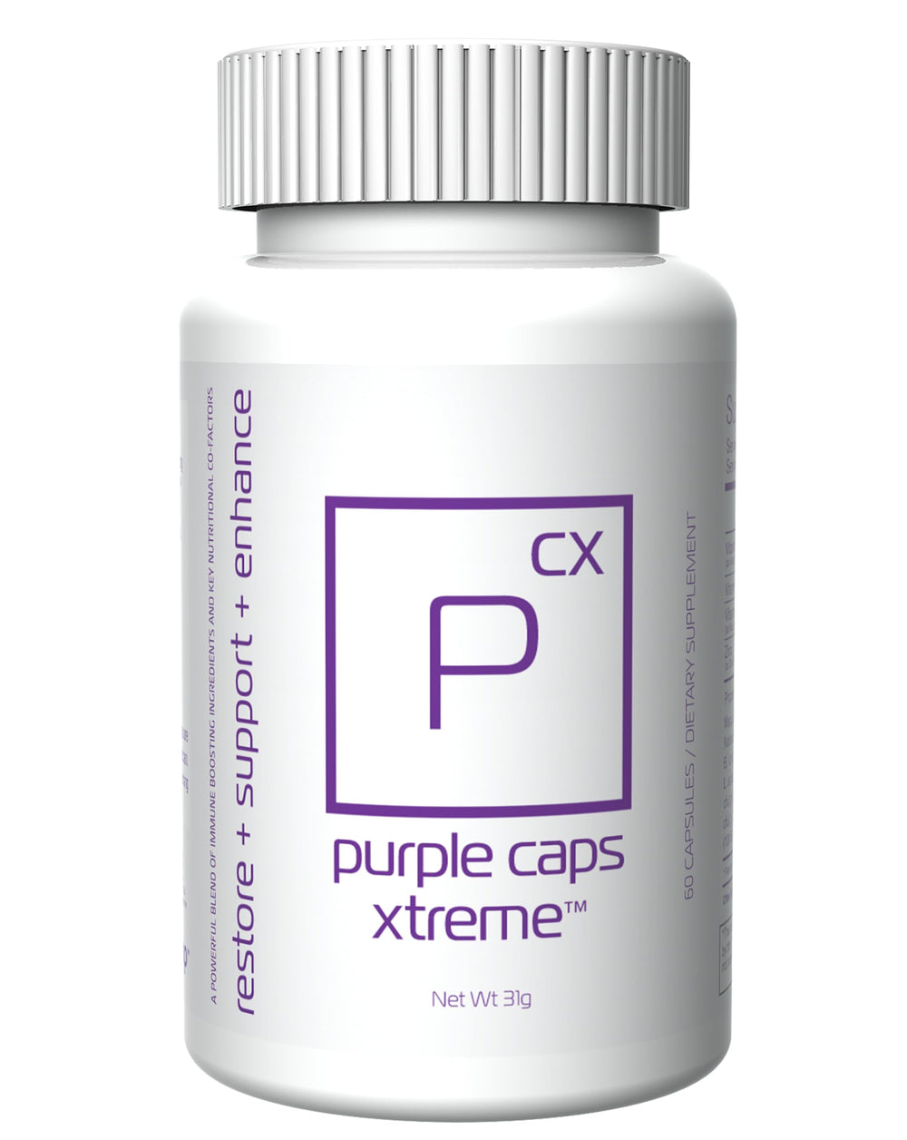 Global Purple Caps Xtreme bottle front view