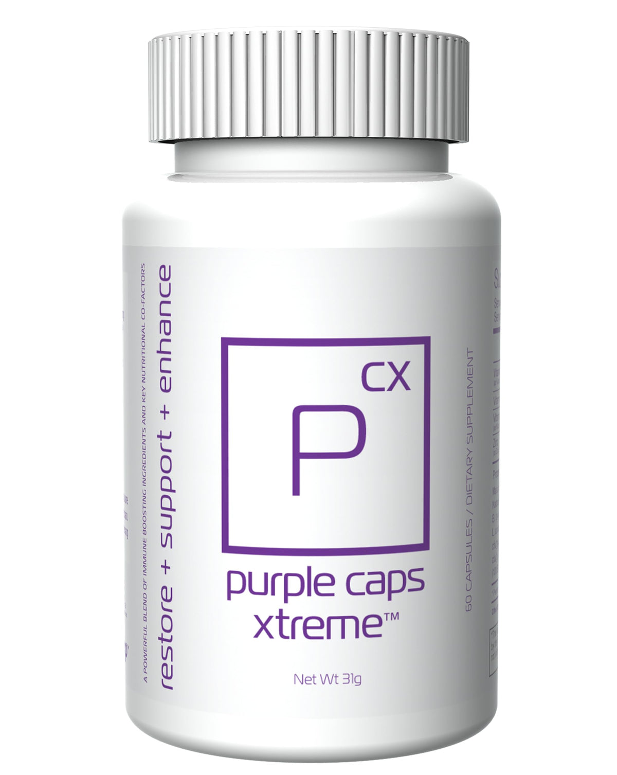 Global Purple Caps Xtreme bottle front view