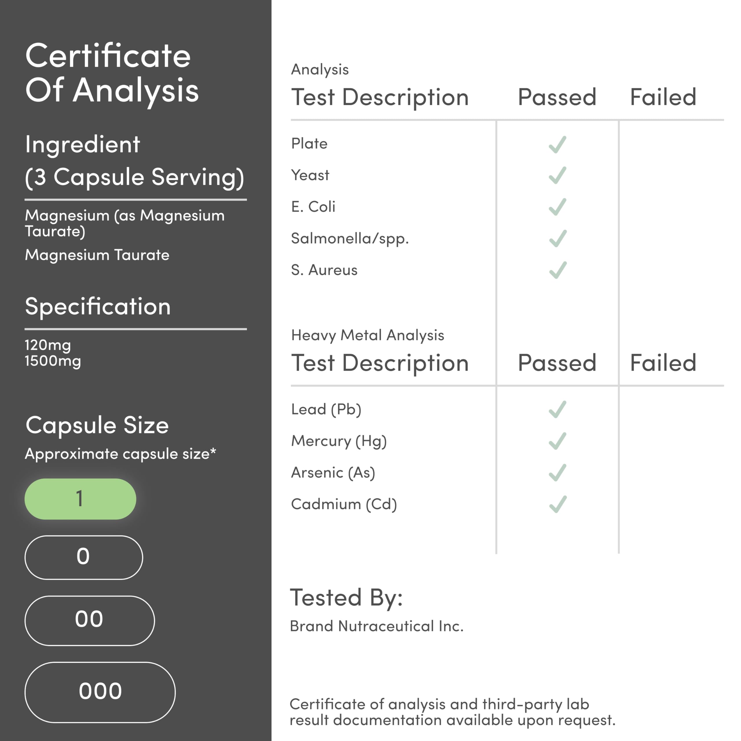 Globally sourced ingredients for Magnesium Taurate