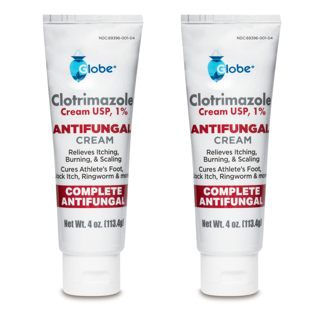 Globe Clotrimazole cream 1% tube front view for fast itch relief.