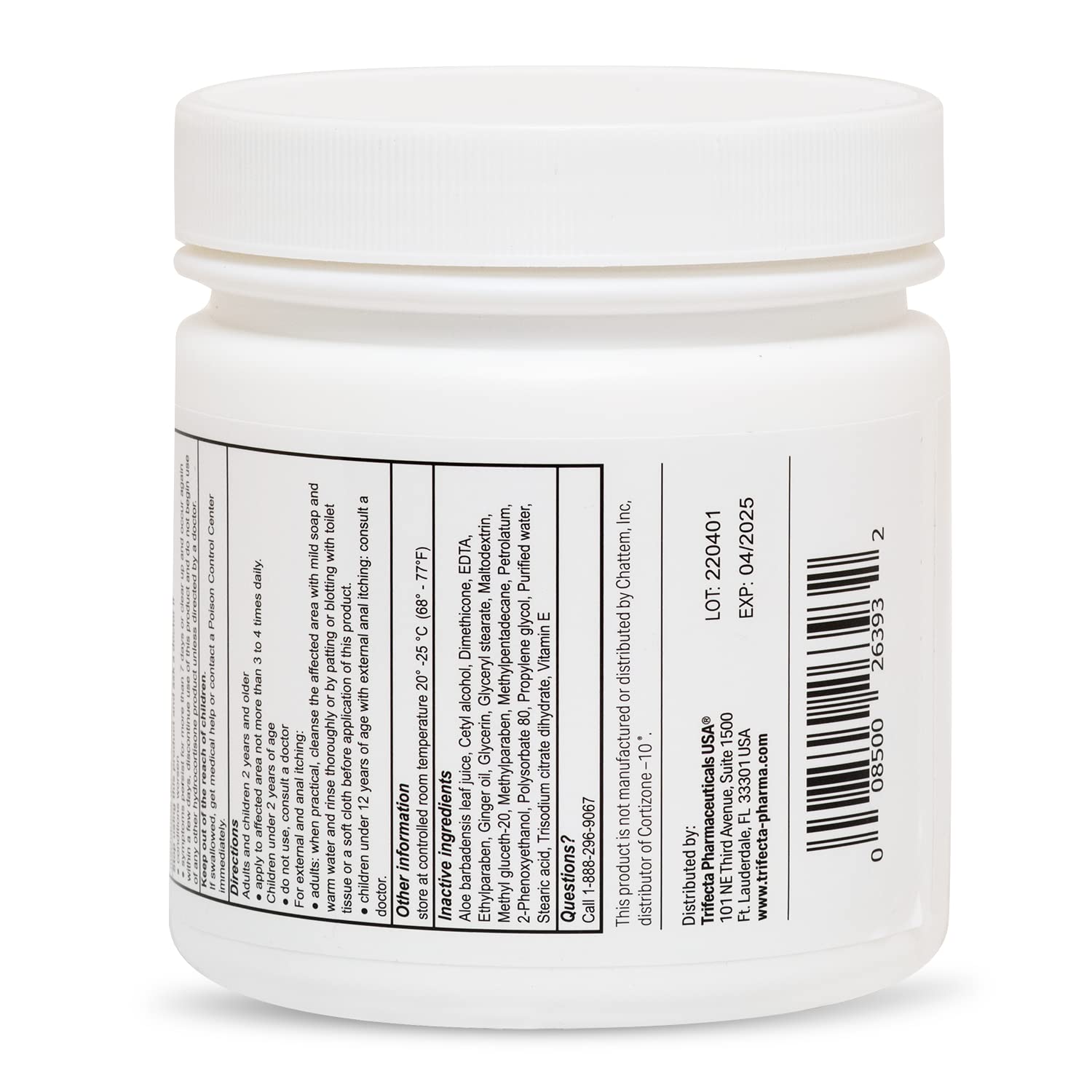 Globe hydrocortisone cream NDC number visible on label for traceability.