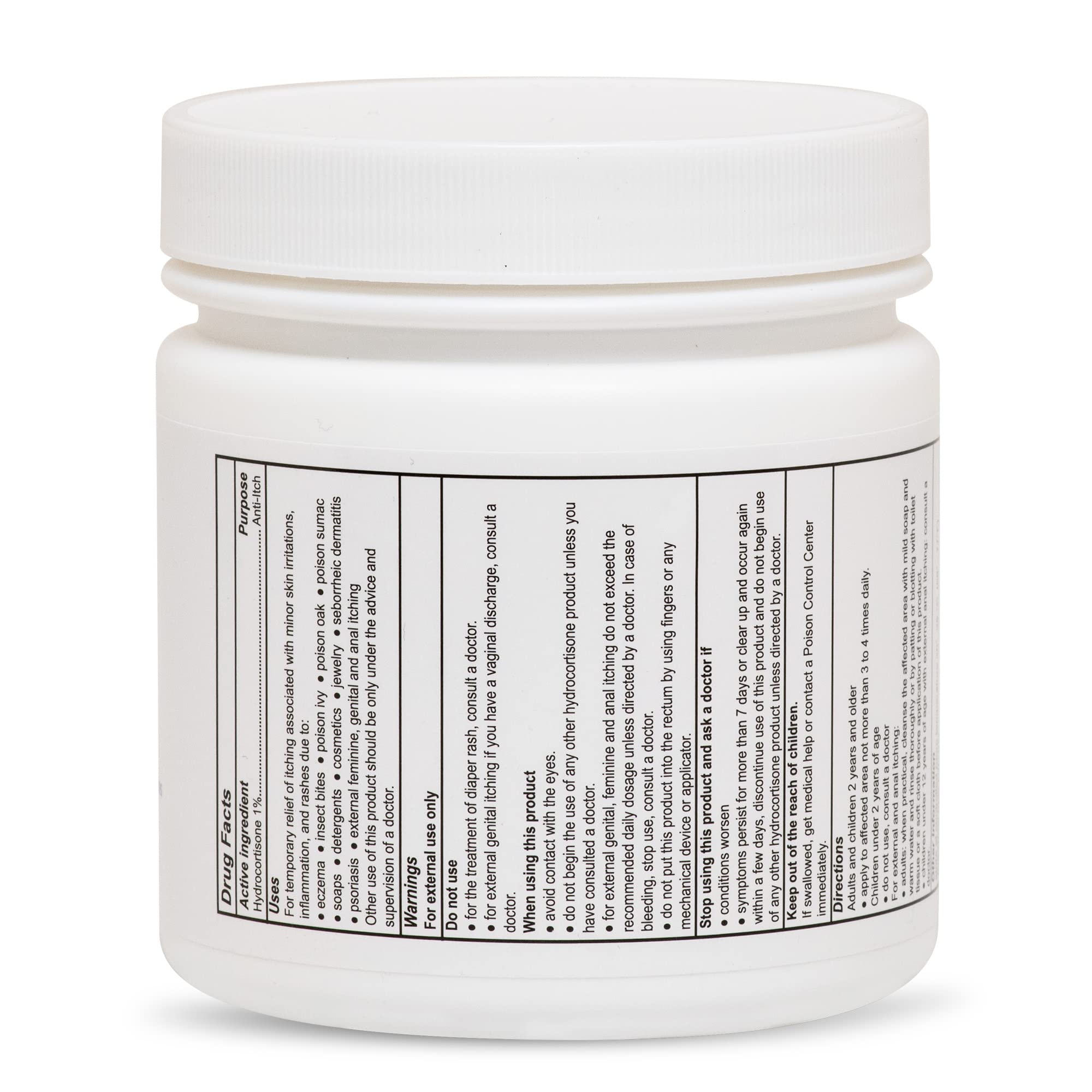 Globe Hydrocortisone cream label notes US manufacturing standards.