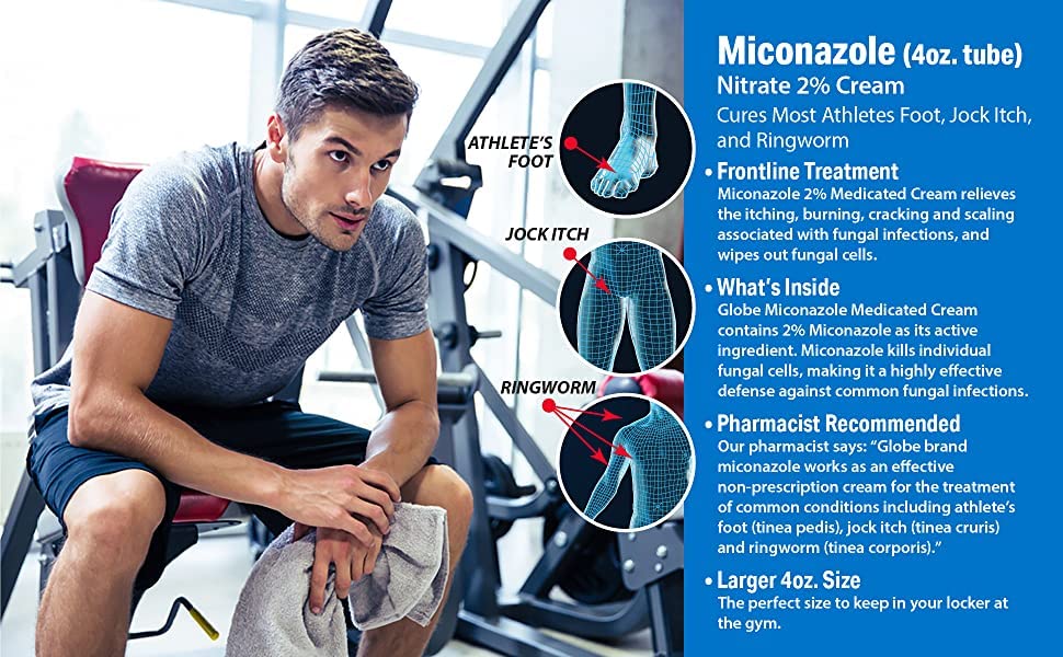 Globe 6-pack Miconazole display illustrates value and accessibility