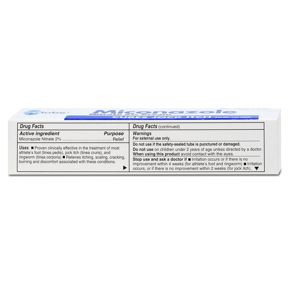 Globe Miconazole treated skin shows smoother texture after use