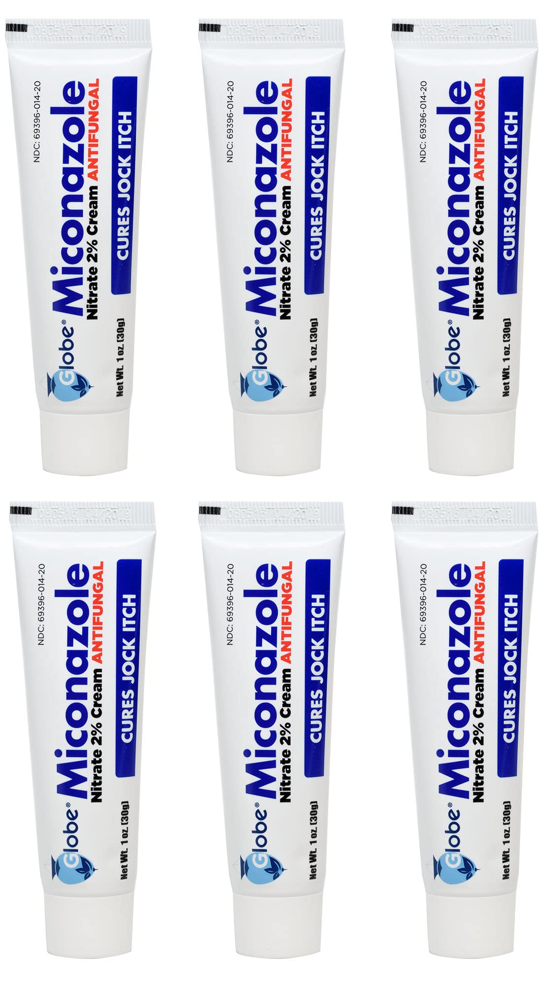 Globe Miconazole cream tube front view for quick topical relief
