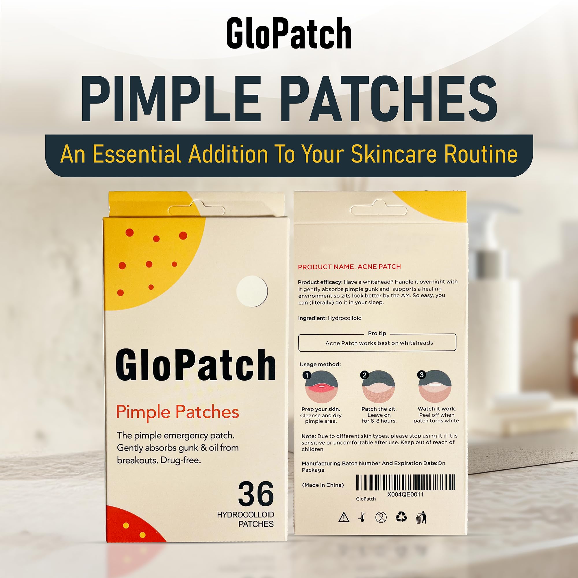 GloPatch travel-friendly packaging designed for on-the-go skincare.