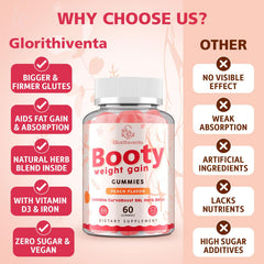 Illustration highlighting the curve-focused formula of Glorithiventa gummies