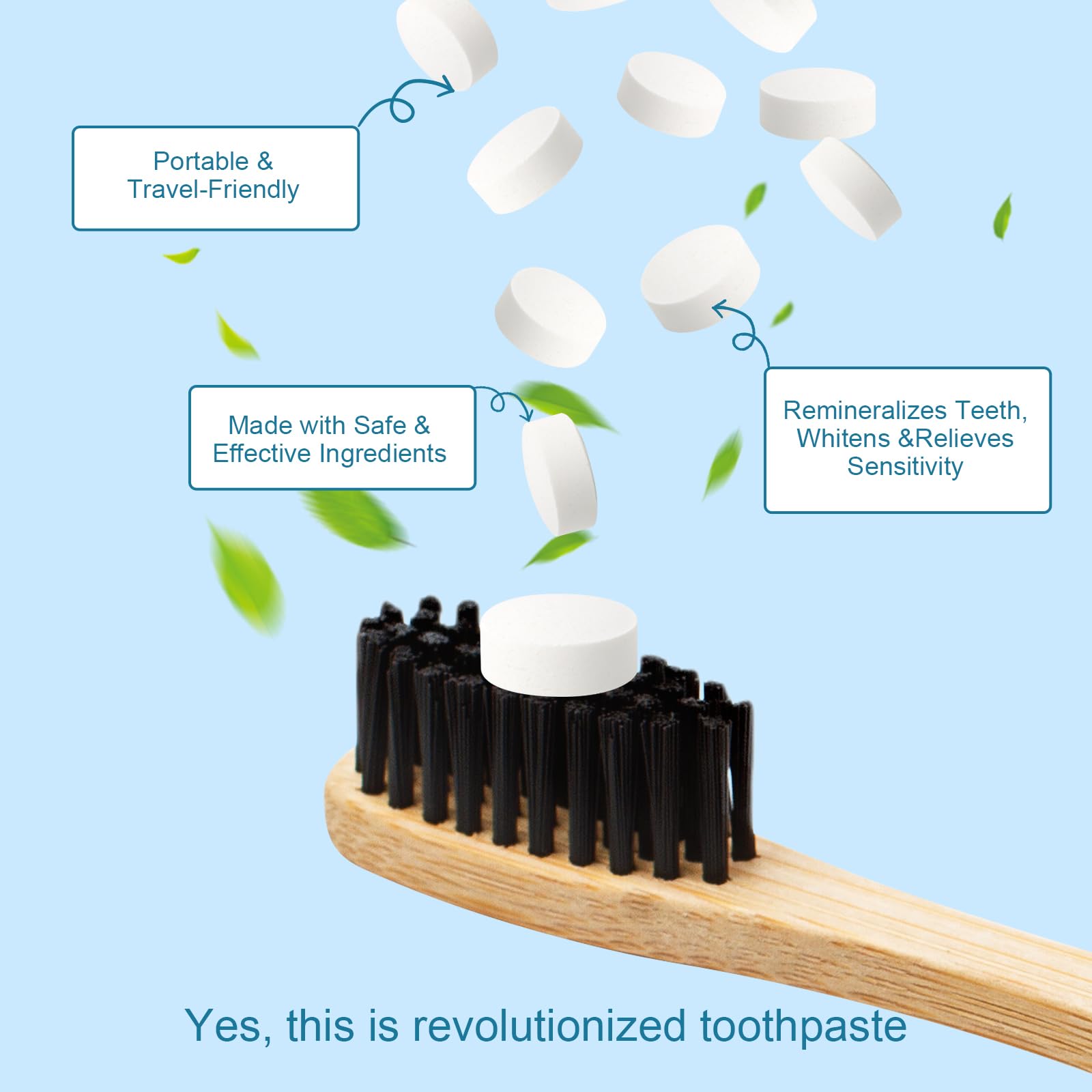 Cruelty-free and plastic-free GlorySmile chewable toothpaste tabs
