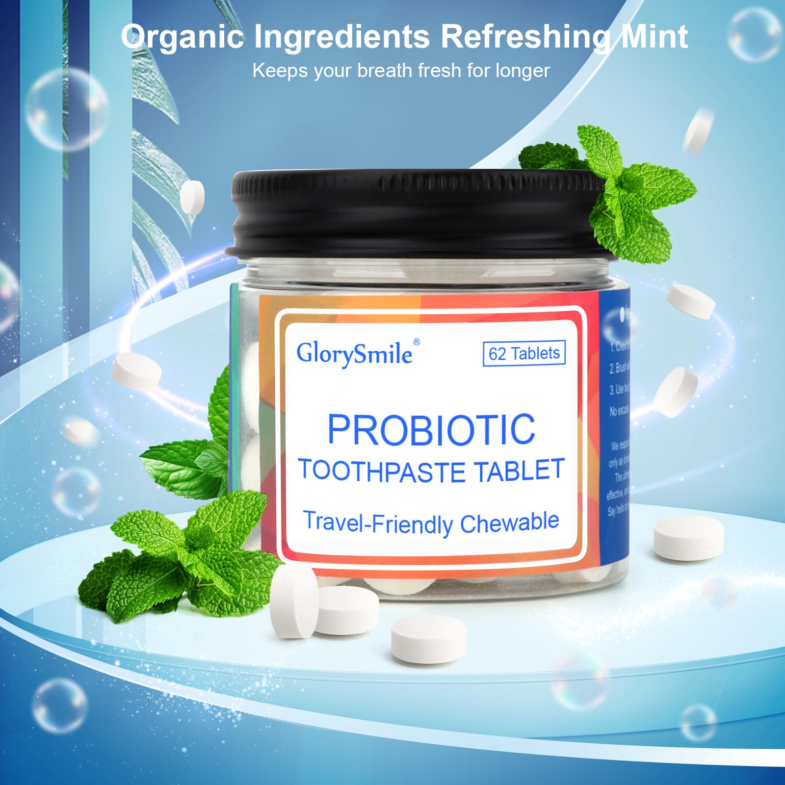 Eco-friendly plastic-free toothpaste tabs packaging