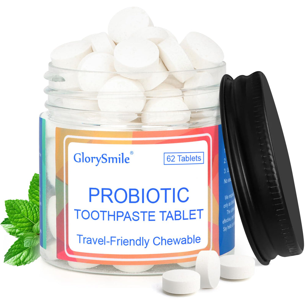 GlorySmile toothpaste tablets with nano-hydroxyapatite and probiotics in mint flavor