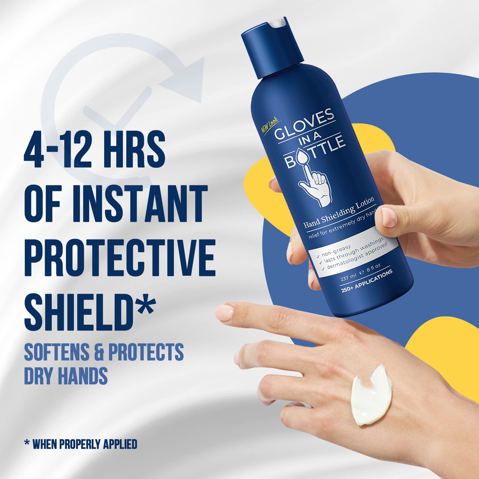 Gloves In A Bottle closeup: lightweight, non-greasy formula ready for quick absorption.