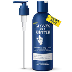 Gloves In A Bottle psoriasis-eczema-relief-cream bottle-pump for daily shielding.