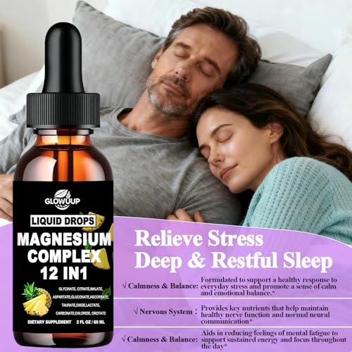 Pineapple flavored magnesium liquid drops bottle