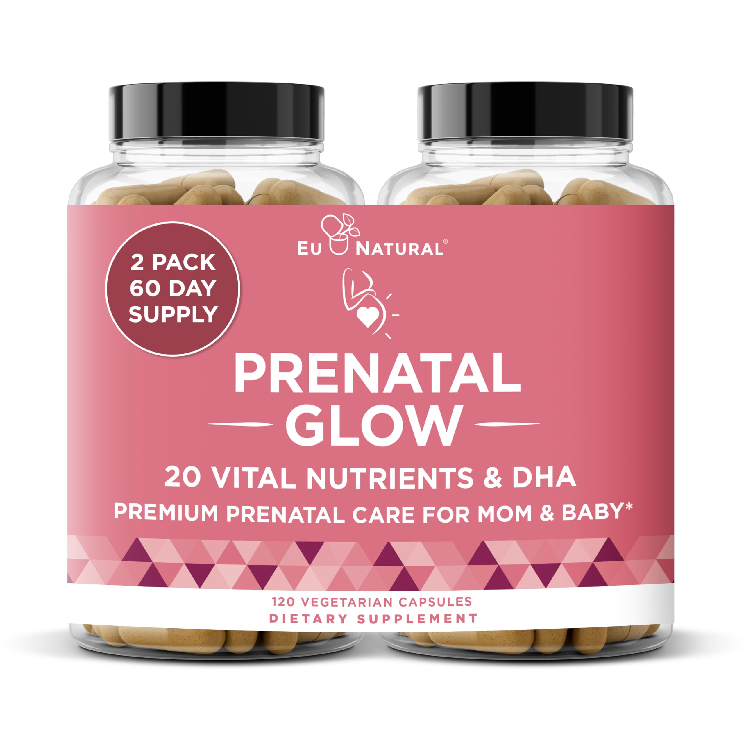 Glow Prenatal Vitamins bottle front view