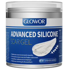 Glowor silicone scar gel bottle pump for easy daily scar care and smoothing.