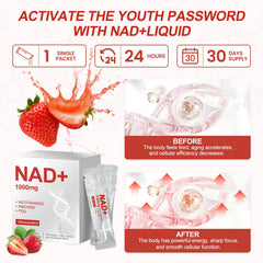 Serving size and usage guidance for Glowshave NAD1000mg Liquid Packets