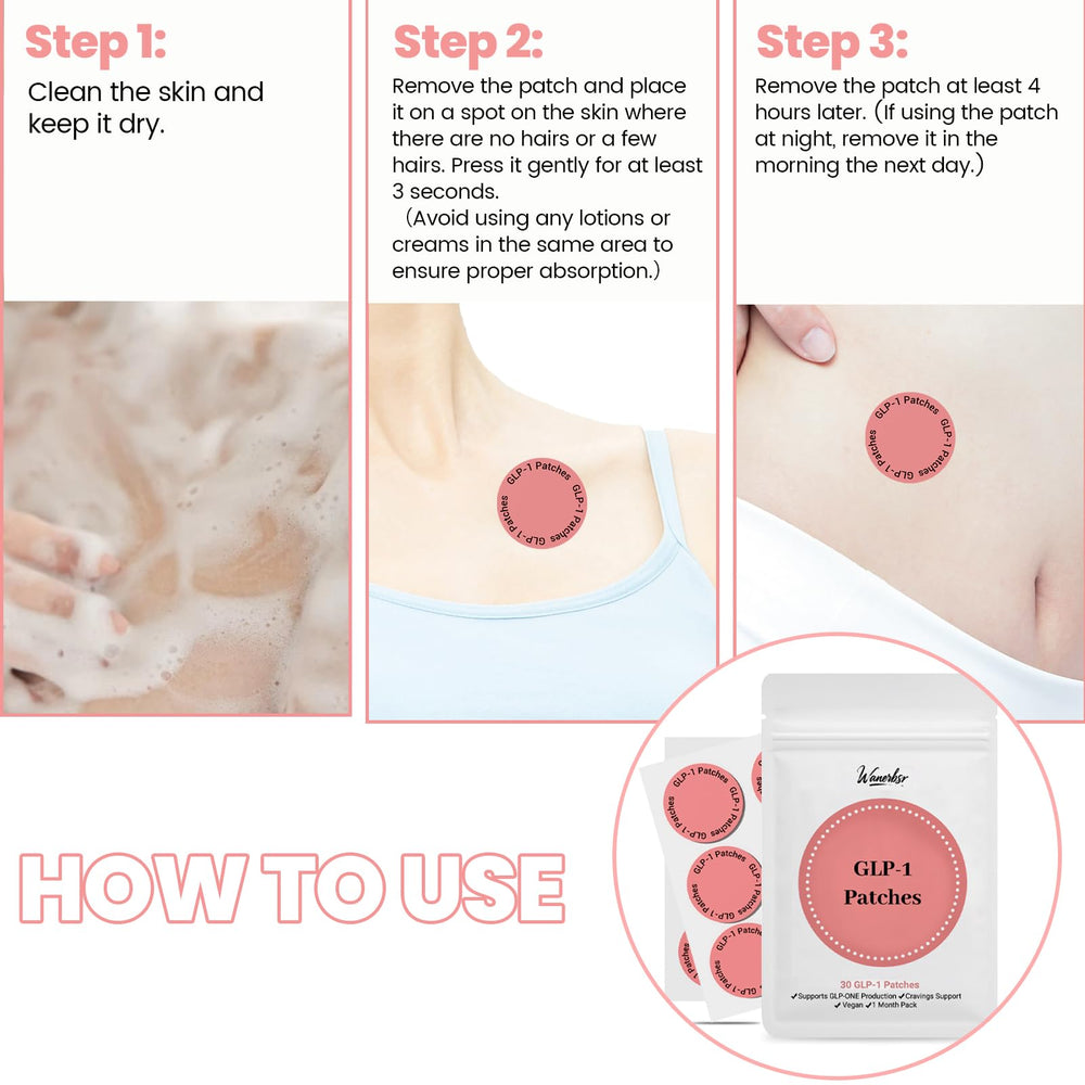 User applying patch to dry skin as part of daily routine