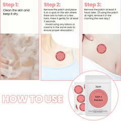 User applying patch to dry skin as part of daily routine