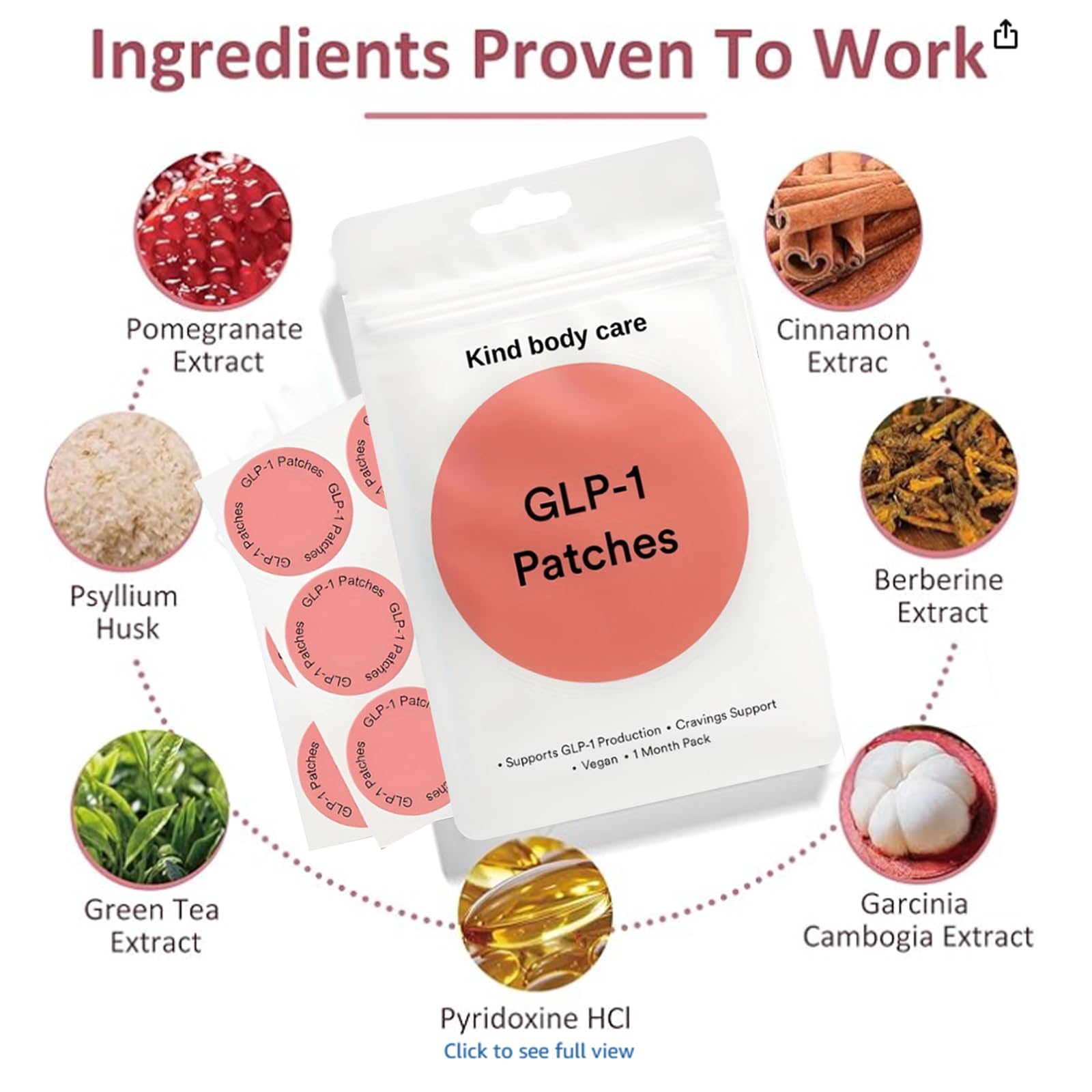 Vegan and cruelty-free GLP-1 Patches iconography
