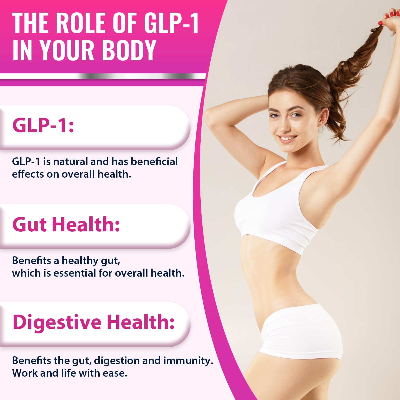Digestive and immune support visuals for GLP ONE