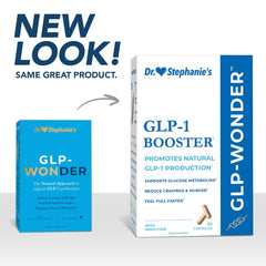 GLP-1 boosting capsules laid out on a white surface