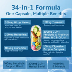 60 Billion CFU Probiotics with prebiotics for gut health