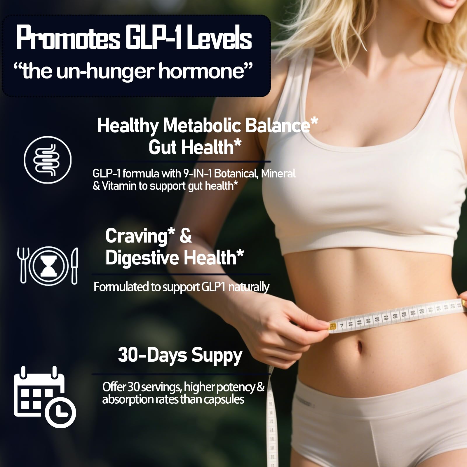 GLP-1 Drops lemon-flavored liquid bottle for easy dosing.