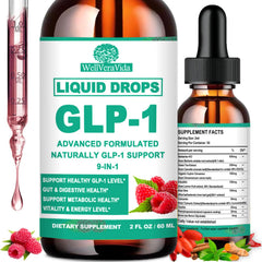 GLP-1 Drops Raspberry bottle front view