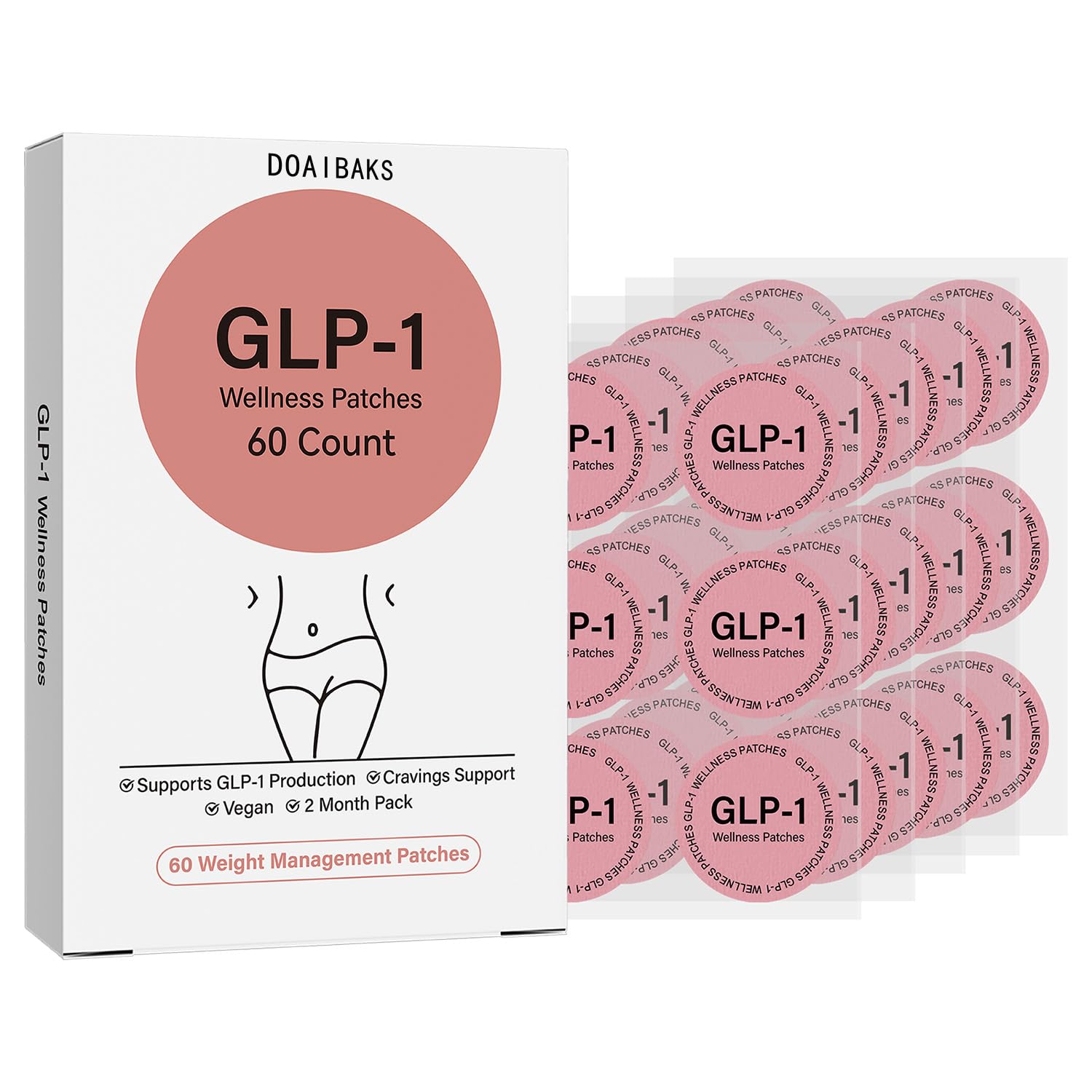 GLP-1 patch for women packaging and branding