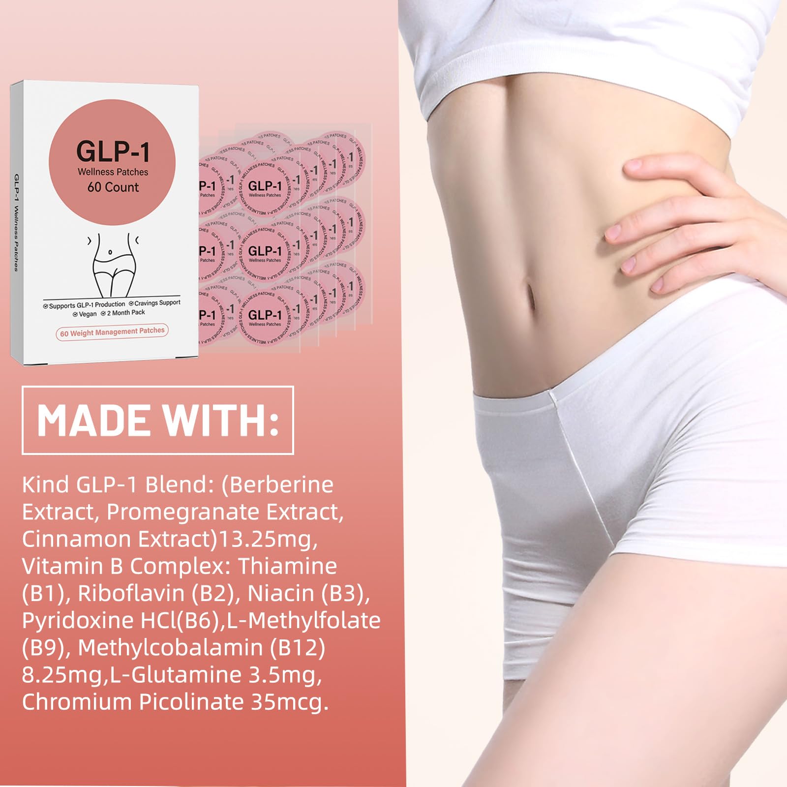 Morning application of GLP-1 wellness patch on skin