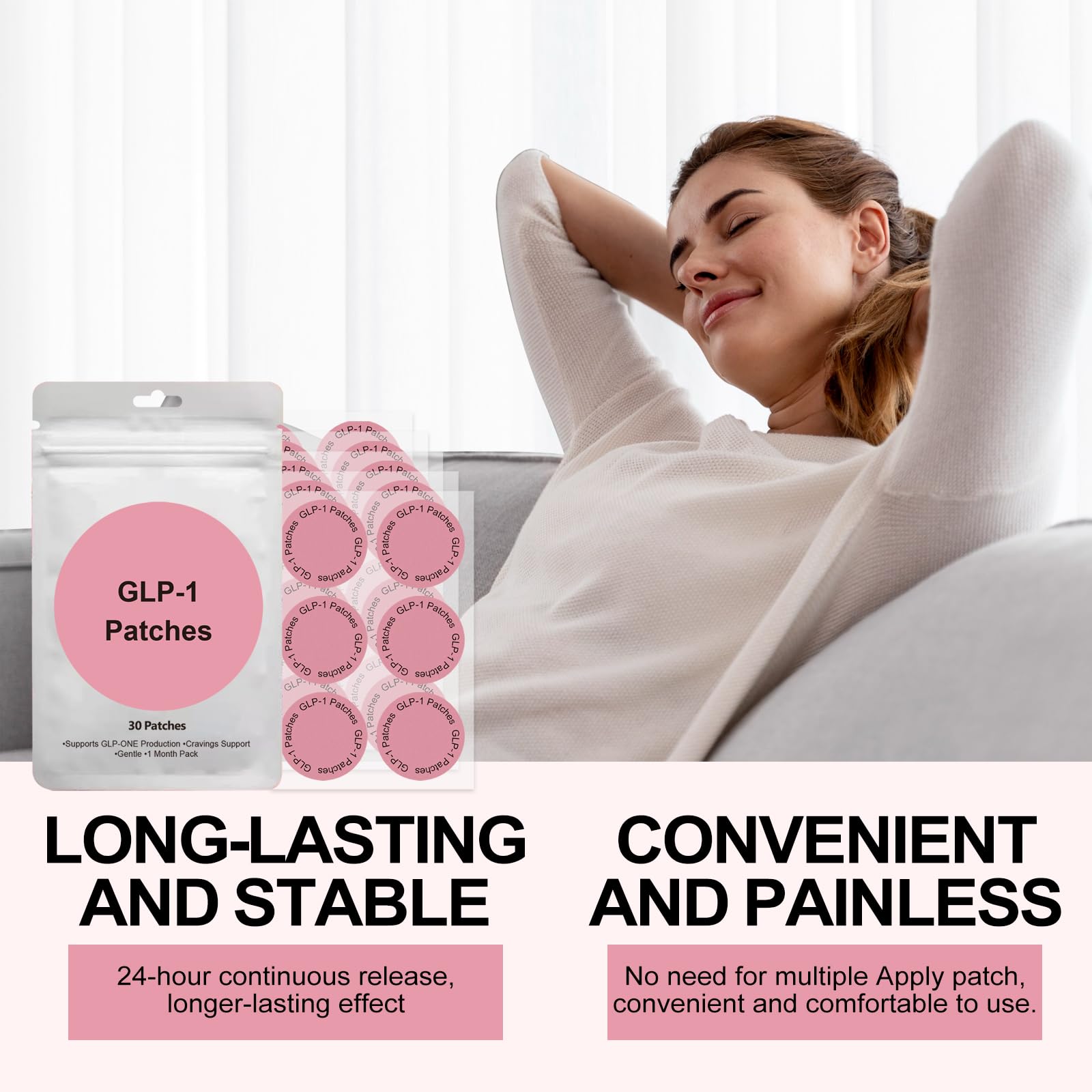 GLP-1 patches ready to apply on clean skin