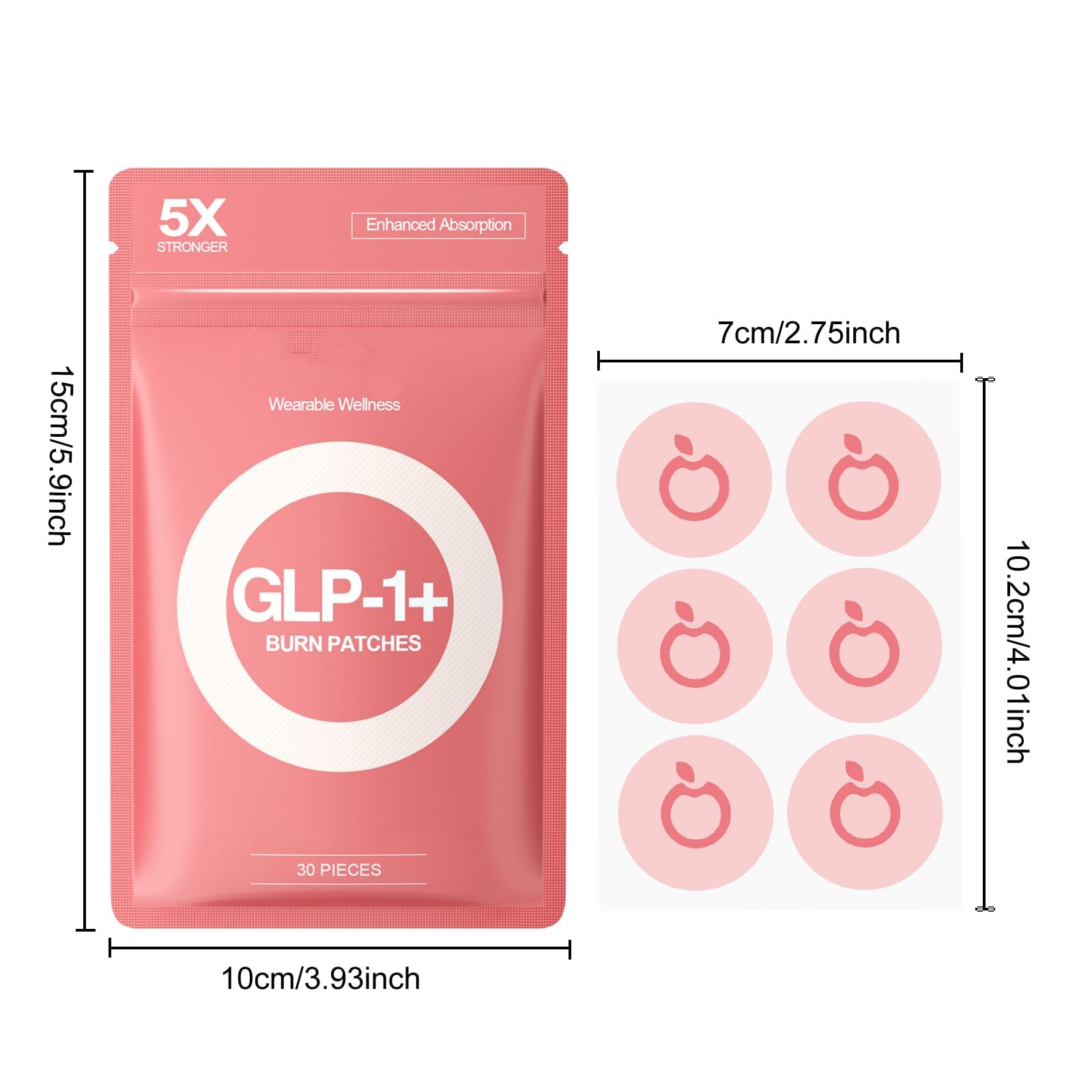Close-up of GLP-1 patch design